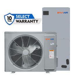 EnviAir FlexxIQ 2-Ton 24,000 BTU 19 SEER Central Air Heat Pump System with Inverter Technology – 230V - ECSS19A24FL230A (Includes Indoor & Outdoor Units)