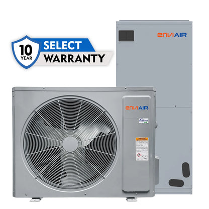 EnviAir FlexxIQ 3-Ton 36,000 BTU 19 SEER Central Air Heat Pump System with Inverter Technology – 230V - ECSS19A36FL230A (Includes Indoor & Outdoor Units)