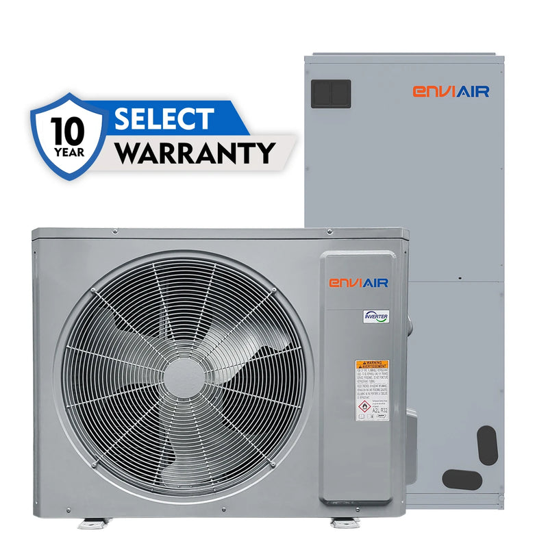 EnviAir FlexxIQ 3-Ton 36,000 BTU 19 SEER Central Air Heat Pump System with Inverter Technology – 230V - ECSS19A36FL230A (Includes Indoor & Outdoor Units)