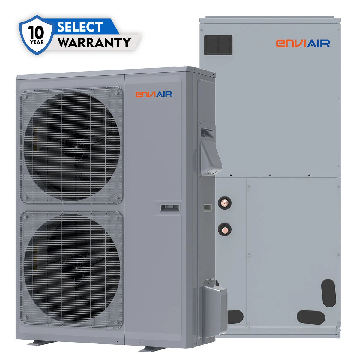 EnviAir FlexxIQ 4-Ton 48,000 BTU 19 SEER Central Air Heat Pump Split System with Inverter Technology – 230V - ECSS19A48FL230A (Includes Indoor & Outdoor Units)